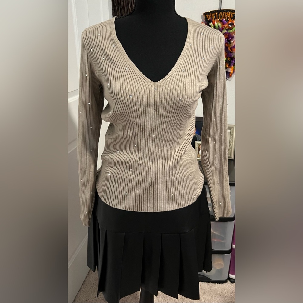 Express Long sleeve rhinestone sweater size L